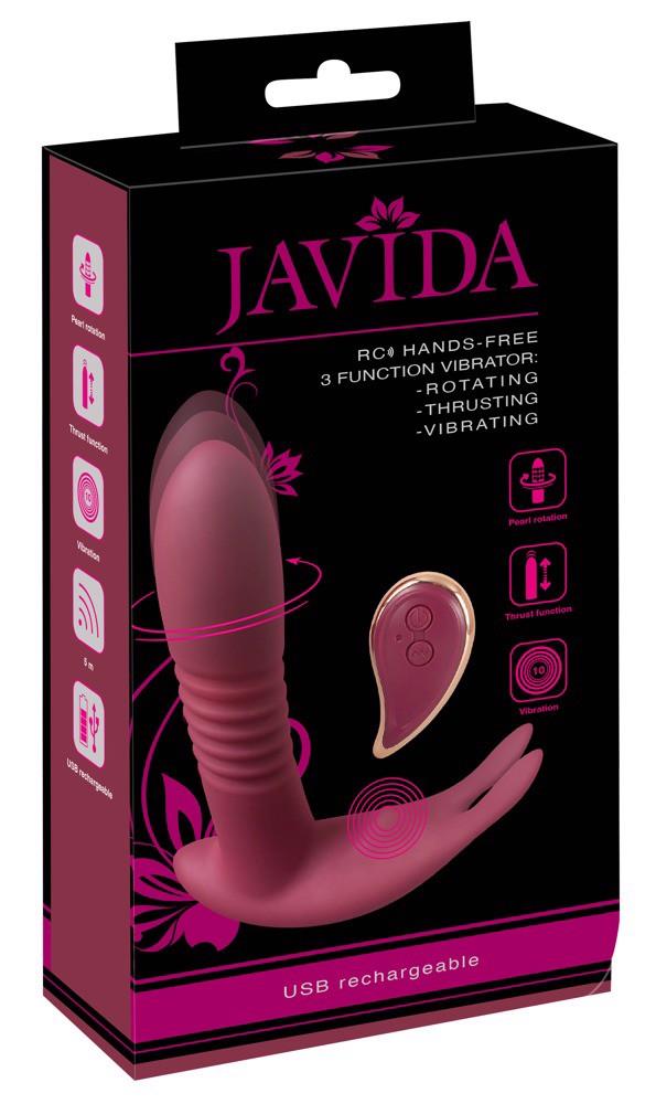 Wibrator Javida RC hands free silikonowy z pilotem USB