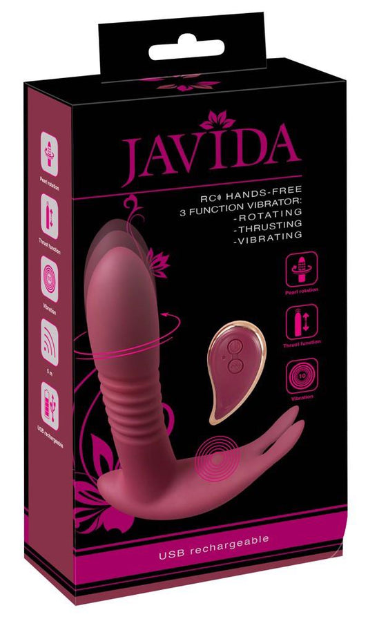 Wibrator Javida RC hands free silikonowy z pilotem USB