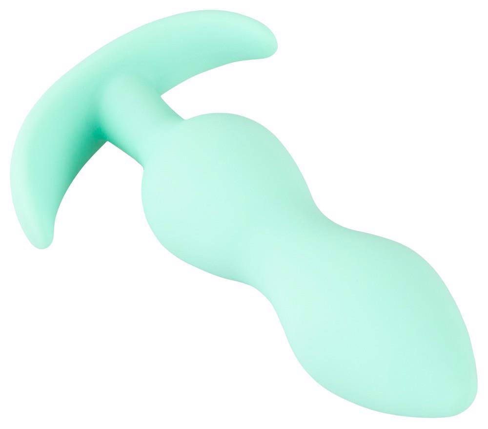 Korek analny mini silikonowy Cuties zielony 8 cm