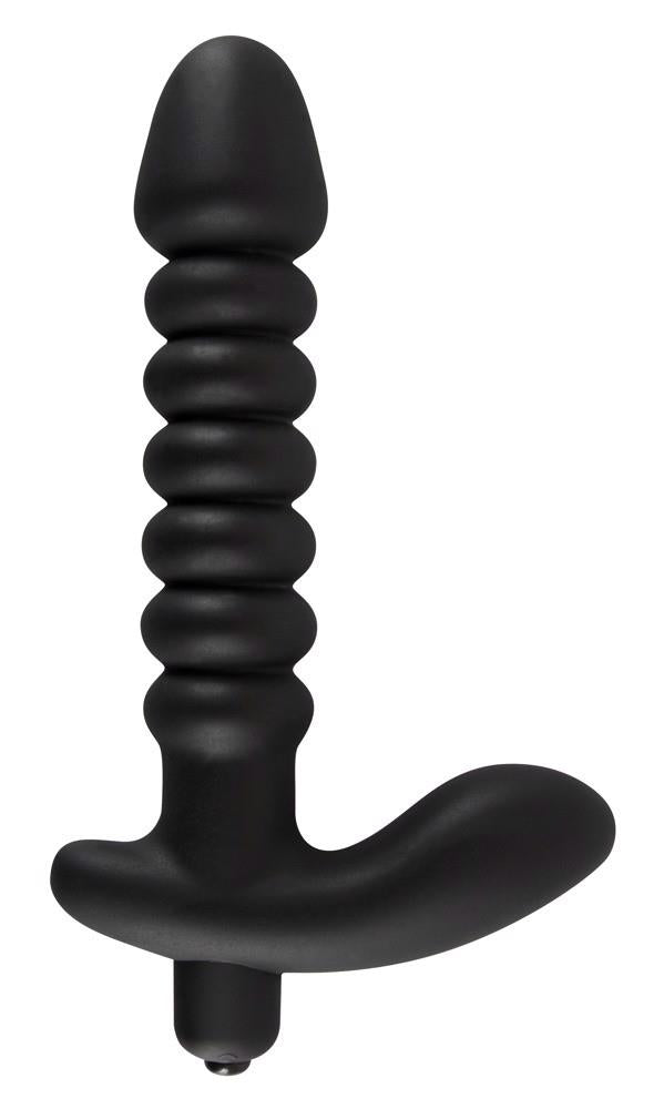 Wibrator analny silikonowy Black Velvets czarny 17 cm
