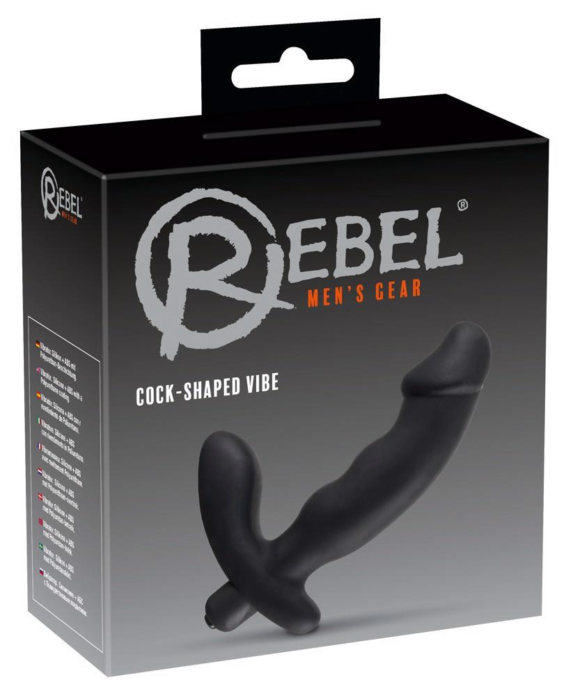 Wibrator analny Rebel czarny silikonowy 15 cm