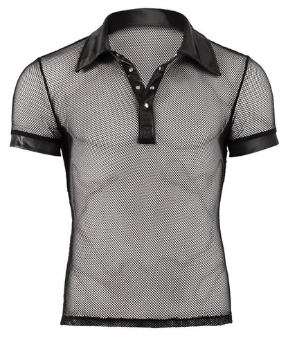 Koszulka polo męska Svenjoyment wet look siateczka L