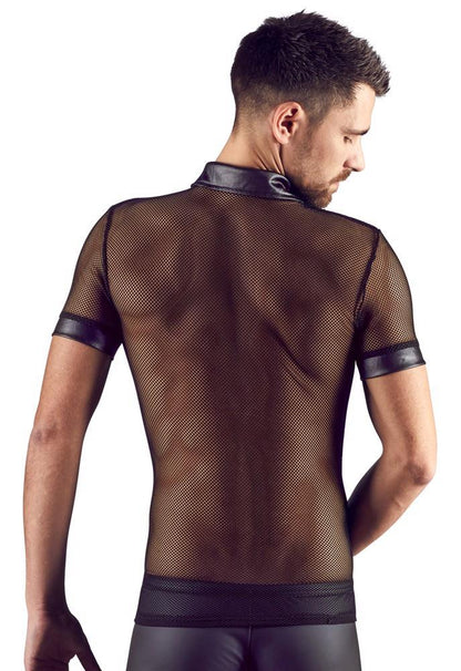 Koszulka polo męska Svenjoyment wet look siateczka L