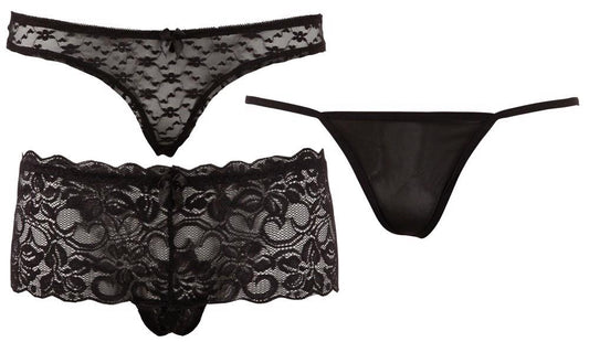 Zestaw majtek Cottelli Lingerie czarny XL