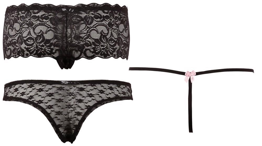 Zestaw majtek Cottelli Lingerie czarny XL