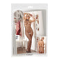Bodystocking siatkowy z koronką otwarty w kroku czarny M/L NO:XQSE