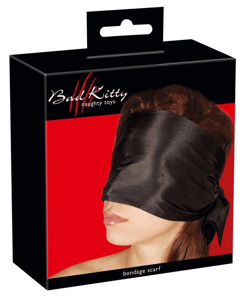 Szalik bondage Bad Kitty czarny satynowy 120 cm