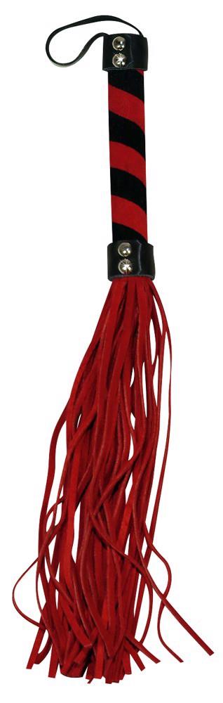 Flogger Bad Kitty czarno czerwony 38 cm