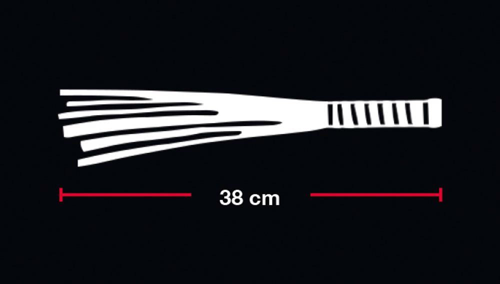 Flogger Bad Kitty czarno czerwony 38 cm