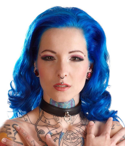 Obroża bondage Bad Kitty czarna z pierścieniem