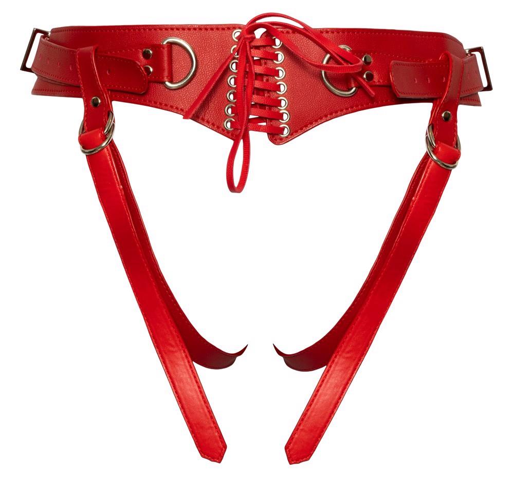 Uprząż strap-on Bad Kitty czerwona S-L