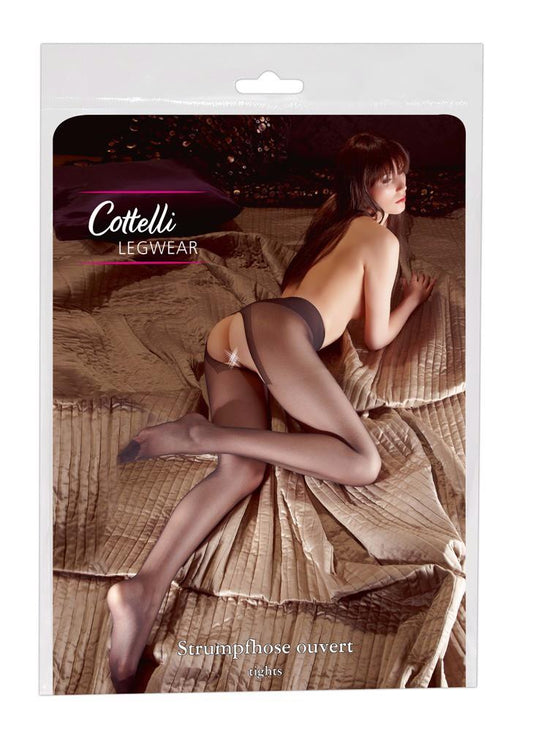 Rajstopy z otwartym kroczem Cottelli LEGWEAR czarne