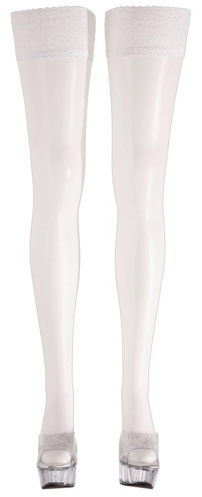 Pończochy samonośne Cottelli LEGWEAR białe 17 den