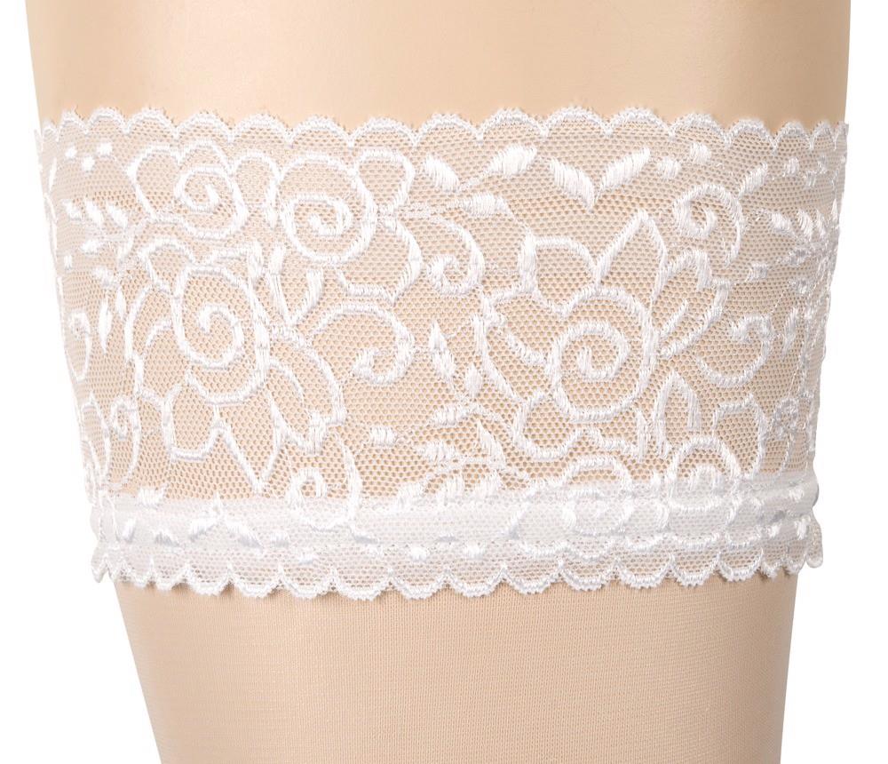 Pończochy samonośne Cottelli LEGWEAR białe