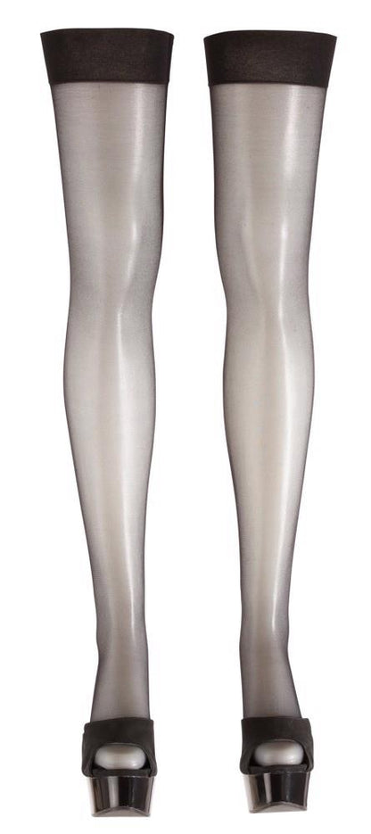 Pończochy Cottelli LEGWEAR czarne do szelek 20 den