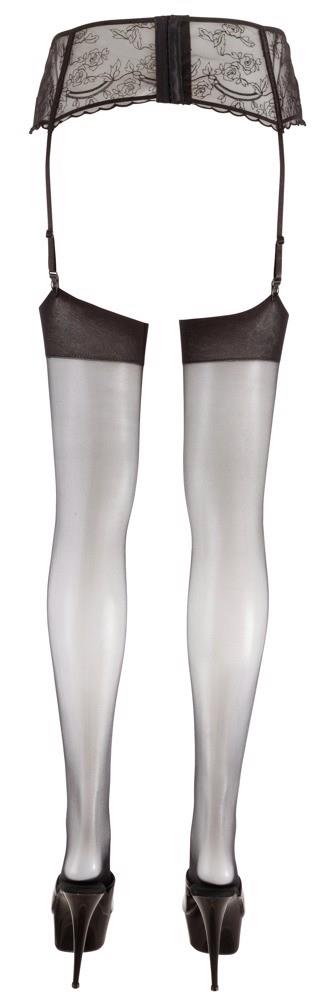 Pończochy Cottelli LEGWEAR czarne do szelek 20 den