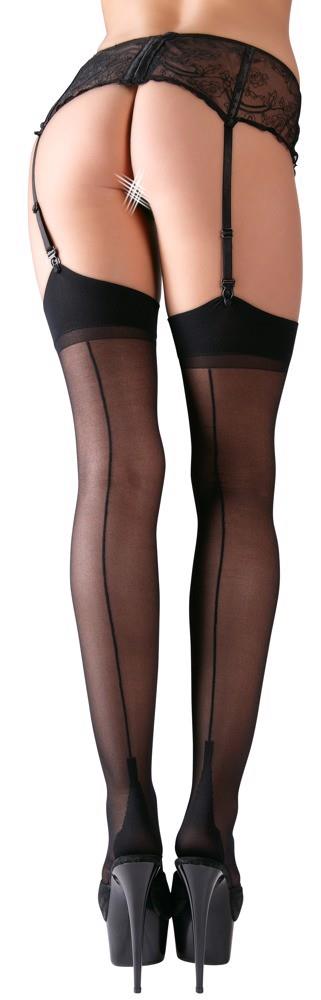 Pończochy z szwem Cottelli LEGWEAR czarne 15 den