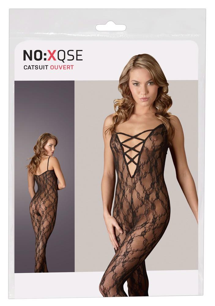 Bodystocking koronkowy Lace Catsuit NO:XQSE S/M ze stopą