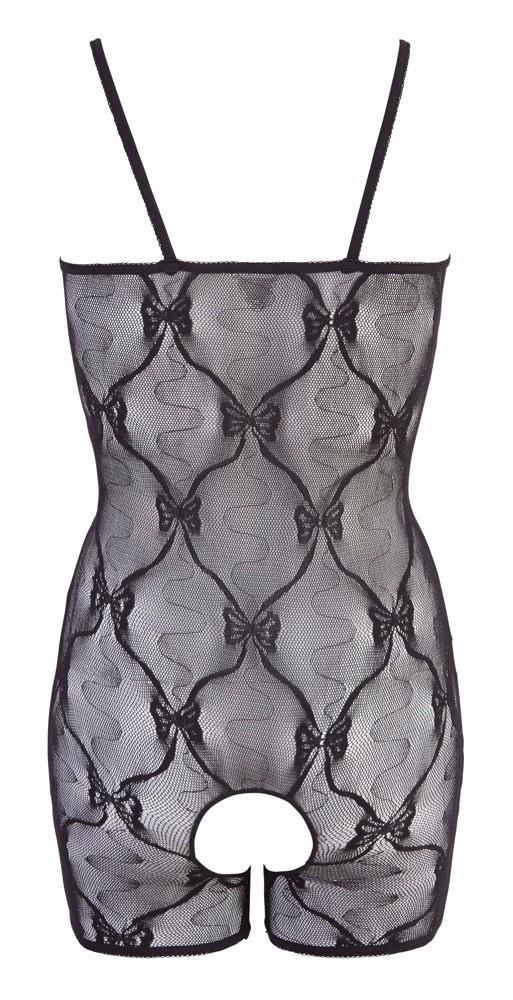 Bodystocking koronkowy otwarty NO:XQSE czarny L/XL