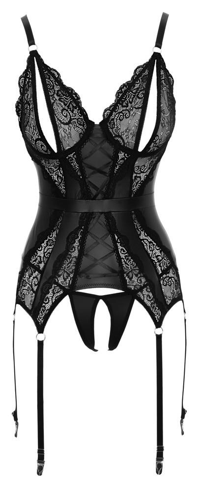 Koszulka do podwieszania Cottelli LINGERIE z otwartym krokiem L