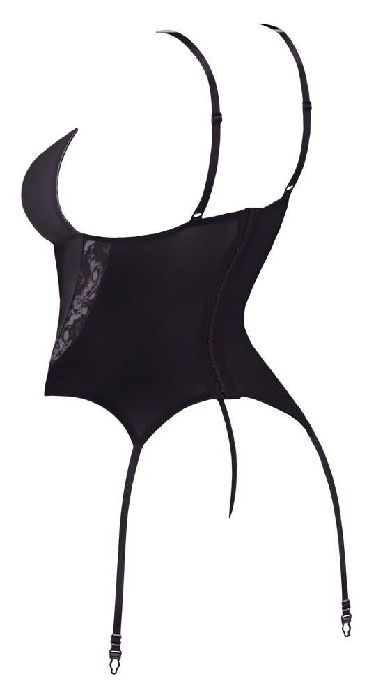 Koszulka z podwiązkami Cottelli LINGERIE czerwono czarna L
