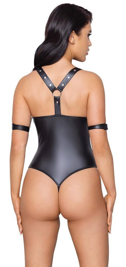 Body bondage Cottelli BONDAGE czarny XL z paskami na kostki