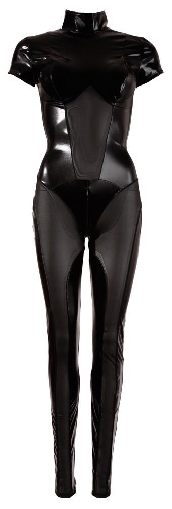 Body wetlook z siatką Cottelli PARTY czarny M