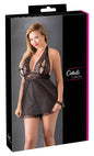Babydoll koronkowy Cottelli CURVES czarny 3XL