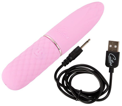 Mini wibrator Cuties silikonowy różowy USB 10,5 cm