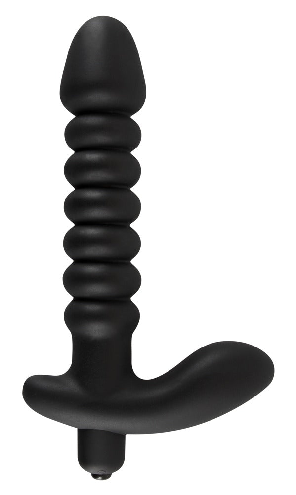 Wibrator analny silikonowy Black Velvets czarny 17 cm
