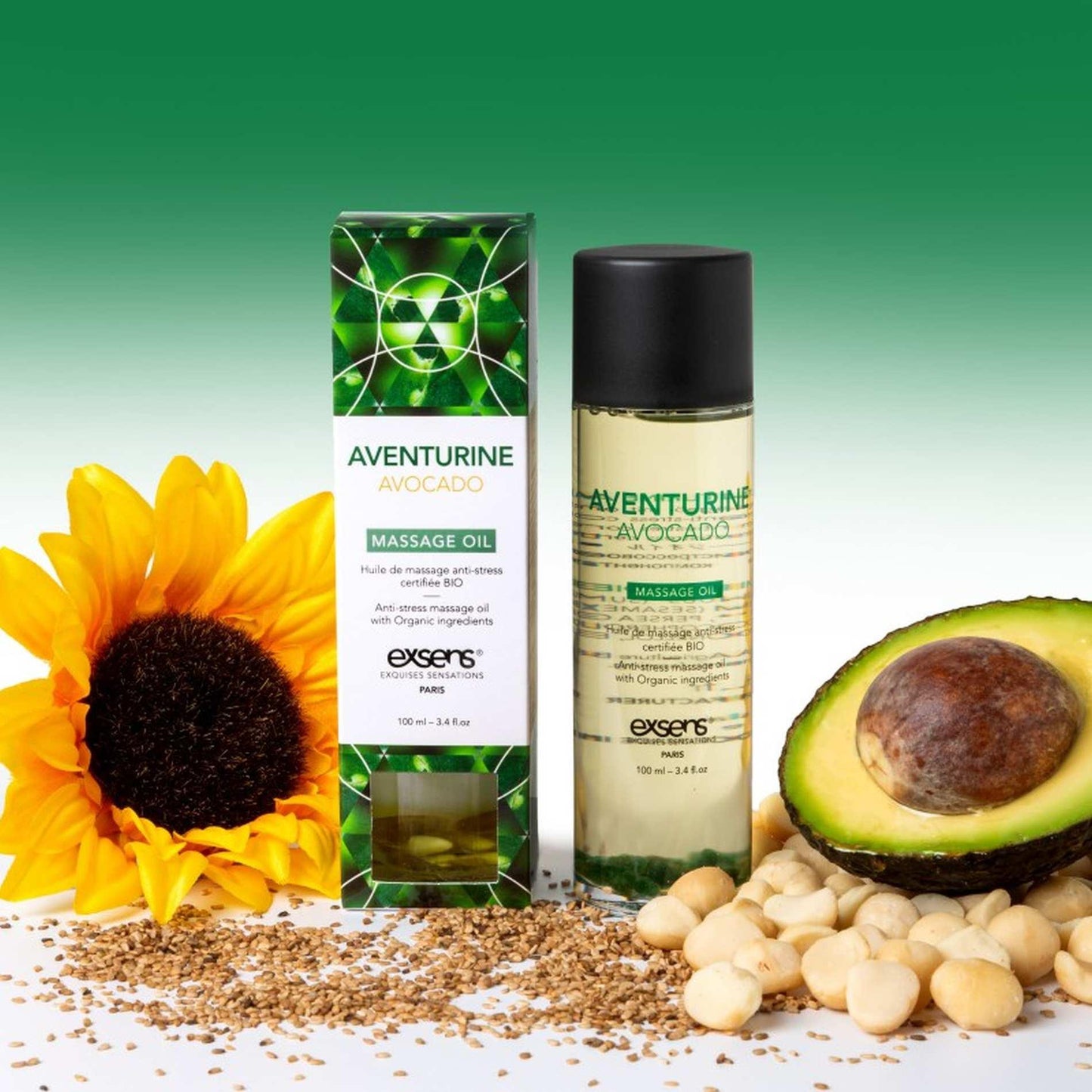 Olejek do masażu Exsens Aventurine Avocado 100 ml
