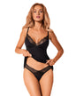 Komplet bielizny Obsessive Bella Rou czarny M/L