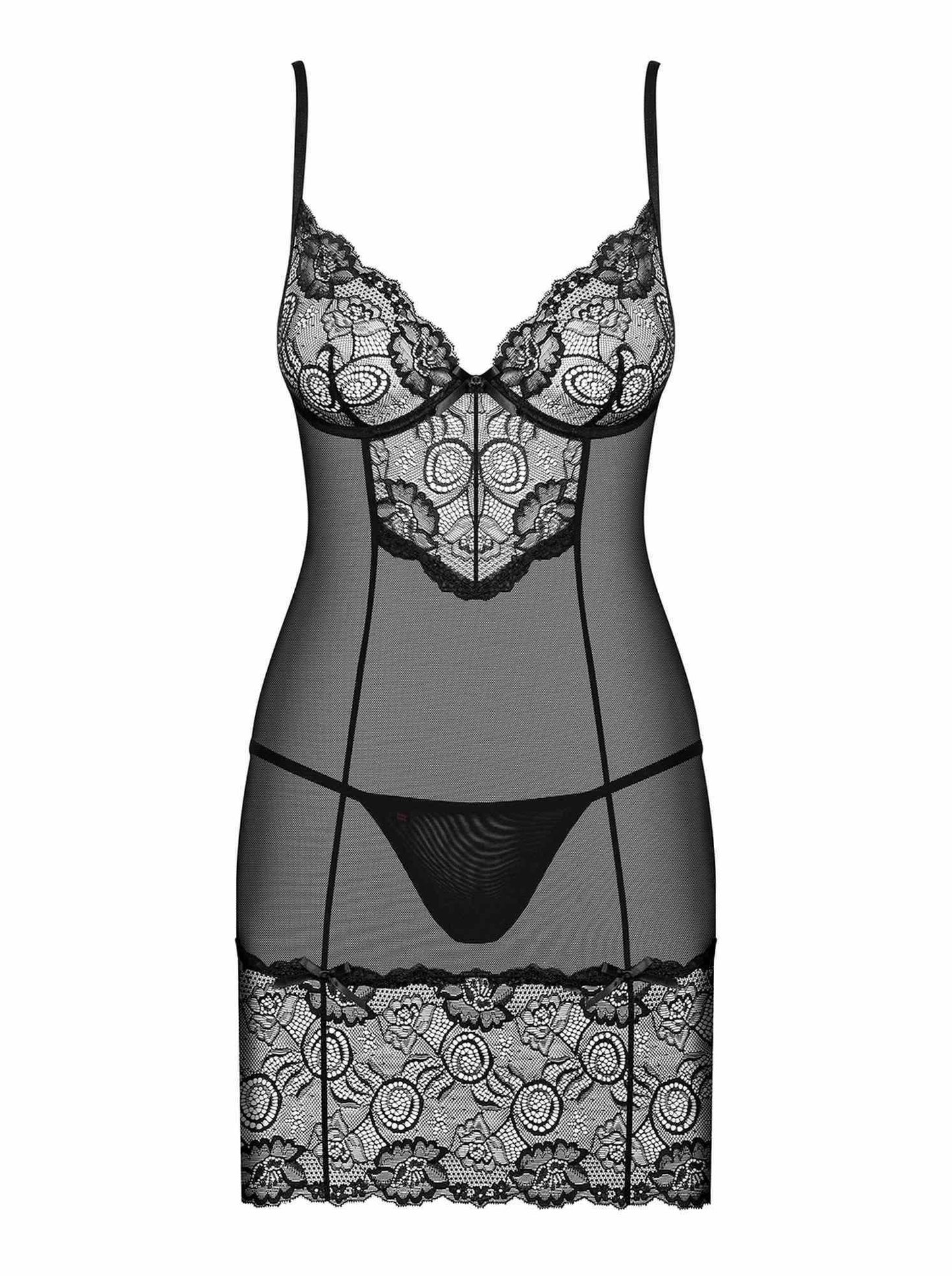 Koszulka i stringi Alluria Obsessive L/XL