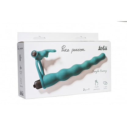 Strap on Pure Passion Jungle Bunny zielony z wibracją