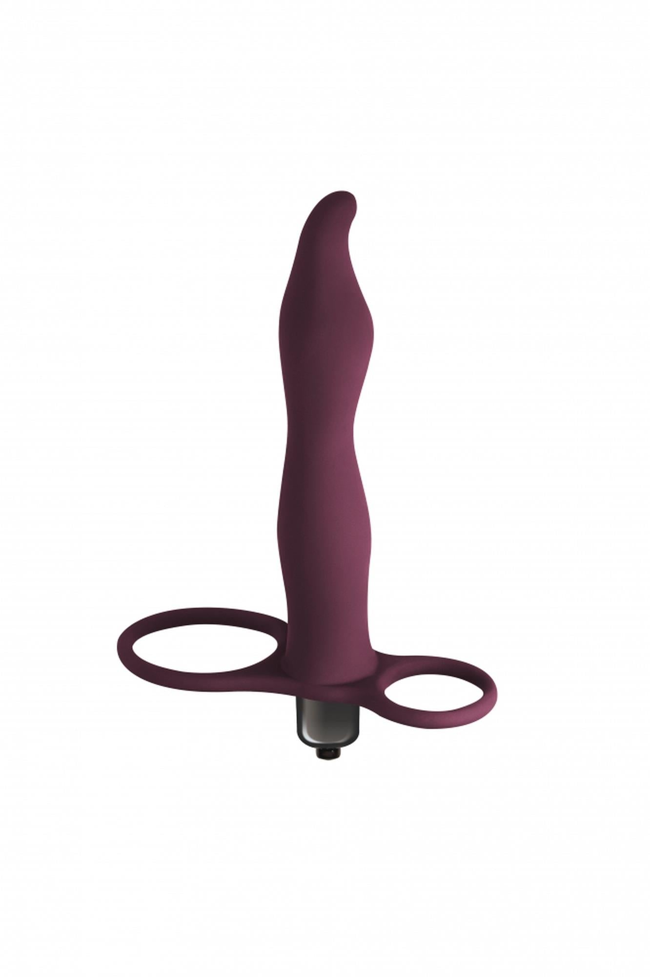 Strap on Pure Passion Flirtini bordowy z wibracją