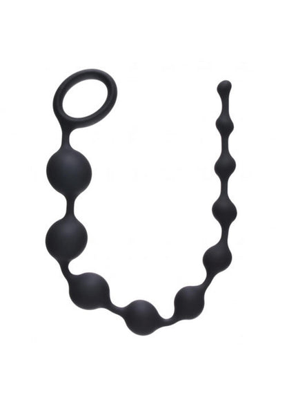 Łańcuszek analny silikonowy Long Pleasure Chain Lola Toys czarny 35 cm