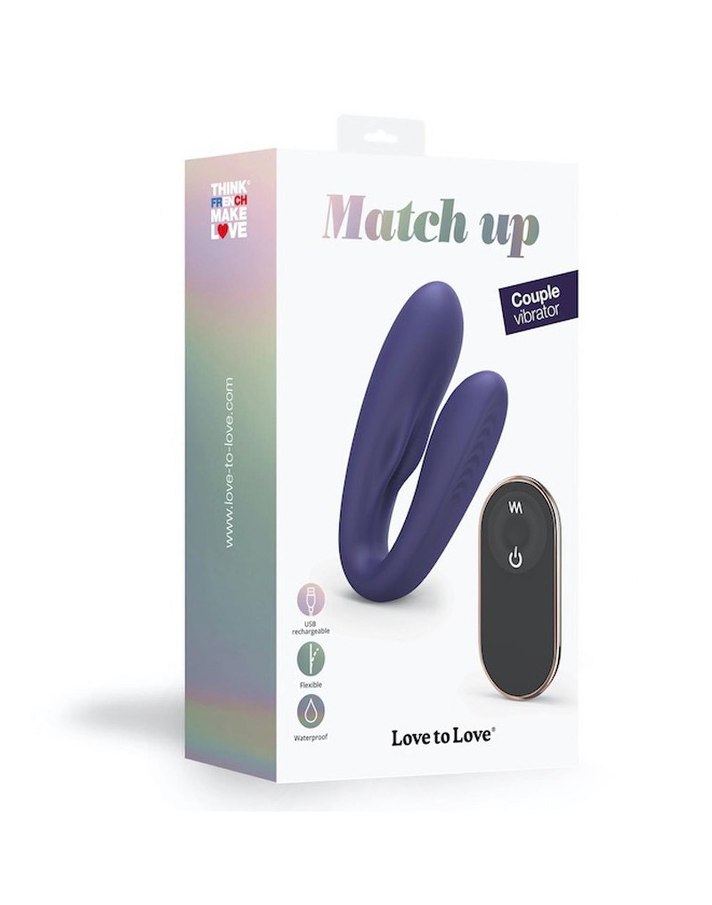 Stymulator łechtaczki Love to Love Match Up indygo 9cm z pilotem
