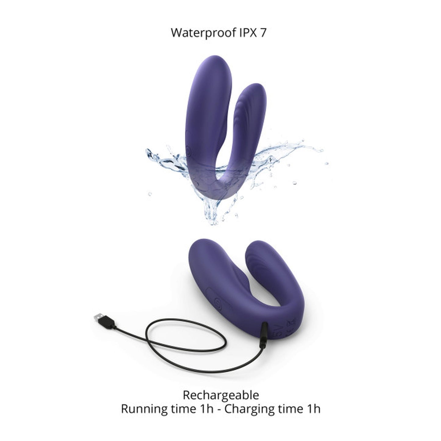 Stymulator łechtaczki Love to Love Match Up indygo 9cm z pilotem