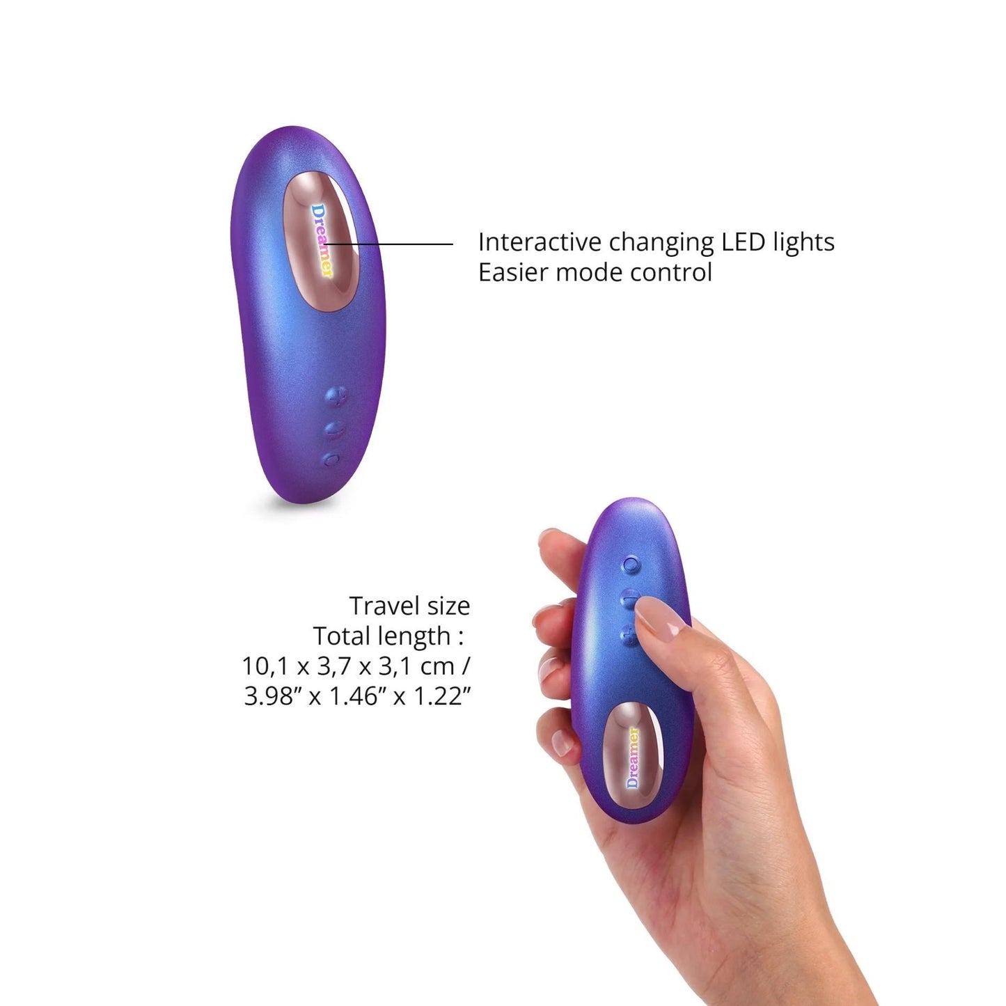 Wibrator mini Dreamer Love to Love Iridescent Night z pilotem