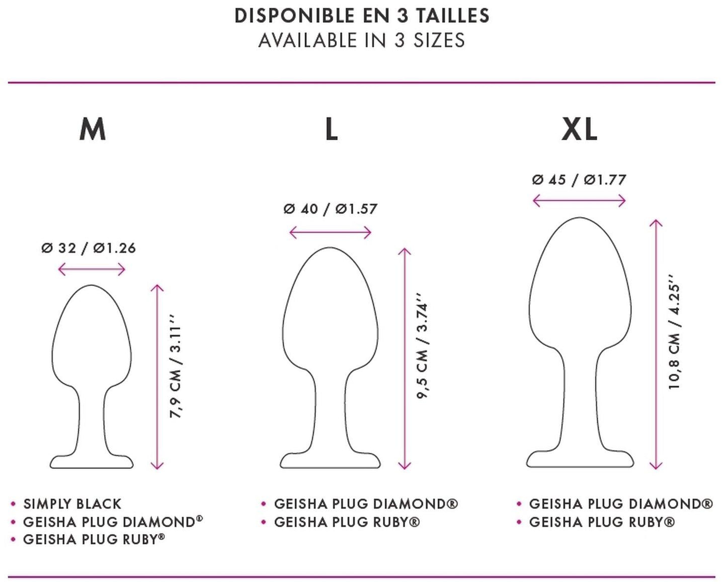Korek analny Geisha Plug Diamond Dorcel z kulką 8 cm
