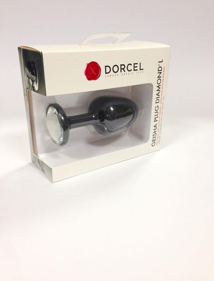 Korek analny Dorcel Geisha Plug Diamond L z białym kryształem 8 cm