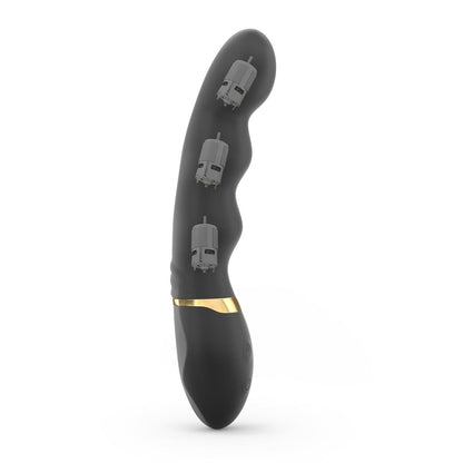 Wibrator punktu G Dorcel Too Much 2.0 z 3 silnikami czarny USB 22 cm