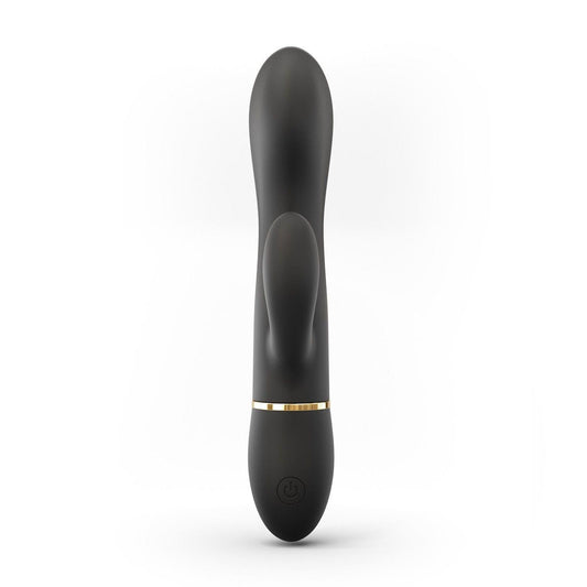 Wibrator króliczek Dorcel Glam Rabbit silikonowy czarny USB 21,8 cm