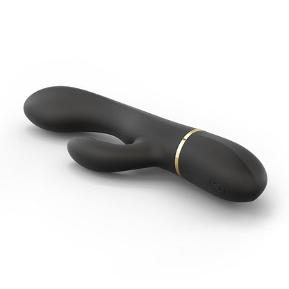 Wibrator króliczek Dorcel Glam Rabbit silikonowy czarny USB 21,8 cm
