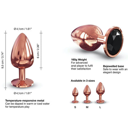 Korek analny z diamencikiem Dorcel L 9.5 cm