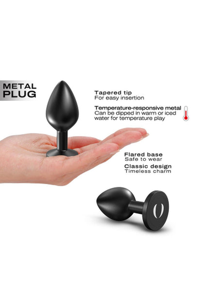 Korek analny metalowy ONIX Dorcel czarny L