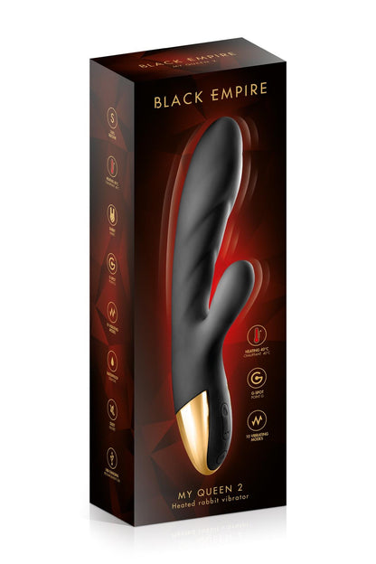 Wibrator króliczek Black Empire Heat My Queen 2 podgrzewany czarny USB