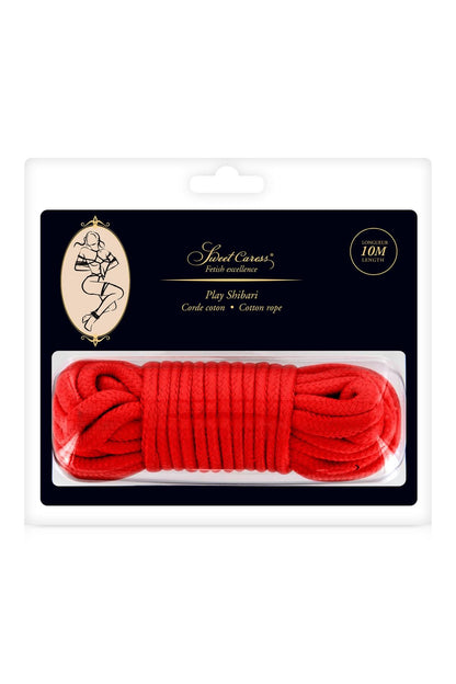 Lina bondage Sweet Caress czerwona bawełniana 10 m