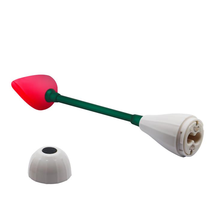 Stymulator łechtaczki Baile giętki silikonowy jasnoczerwony 7 wibracji