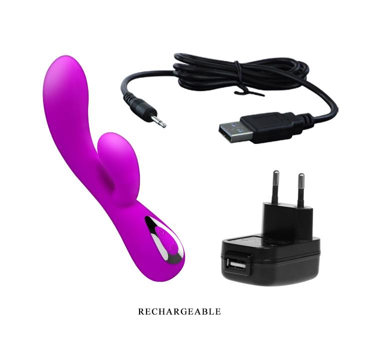 Wibrator punktu G Pretty Love Honey silikonowy USB 19 cm